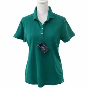 Outer Banks Classic Green Polo Shirt M Medium NEW NWT Cotton Pique Preppy Top